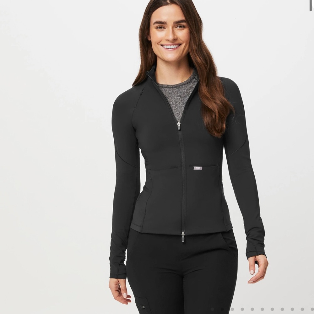 Figs contour knit jacket size large worn